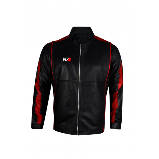 Mass Effect 3 N7 Game Real Leather Jacket Worn By Commander Shepard