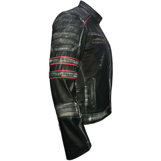Mens Biker Vintage Motorcycle Distressed Retro 1 Real Leather Jacket Mens Biker Vintage Motorcycle Distressed Retro 1 Real Leather Jacket