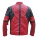 Mens Dead pool Motorcycle Fashion Waxed Leather Jacket