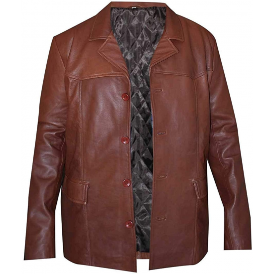 Mens Henry Standing Bear Longmire Lou Diamond Phillips Real Leather Jacket