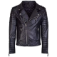 Mens Moto Style Black Diamond Quilted Biker Real Leather Jacket