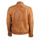 Mens Real Leather Washed Vintage Zipped Smart Casual Biker Jacket Mens Real Leather Washed Vintage Zipped Smart Casual Biker Jacket