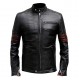 Mens Red Strips Hybrid Mayhem Biker Style Fight Club Real Leather Jacket Mens Red Strips Hybrid Mayhem Biker Style Fight Club Real Leather Jacket
