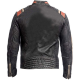 Mens Retro 3 Vintage Cafe Racer Distressed Black Biker Motorcycle Real Leather Jacket