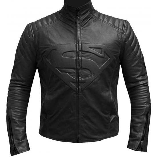 Mens Small Ville Tom Welling Superman Real Leather Jacket