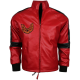 Mens Smokey and The Bandit Burt Reynolds Red Bomber Leather Jacket