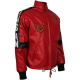 Mens Smokey and The Bandit Burt Reynolds Red Bomber Leather Jacket