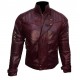 Mens Star Lord Chris Pratt Maroon Guardians of The Galaxy 2 Real Leather Jacket