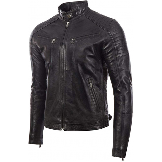 Mens Super Soft Original Leather with Side Detailing Jacket
