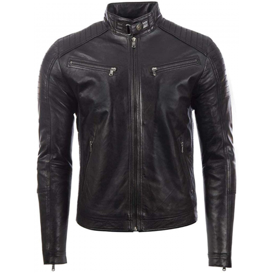 Mens Super Soft Original Leather with Side Detailing Jacket