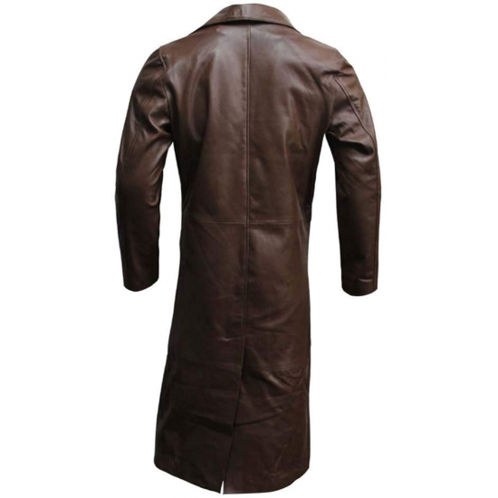 Mens Superman VS Batman Dawn of Justice Knightmare Real Leather Trench Coat